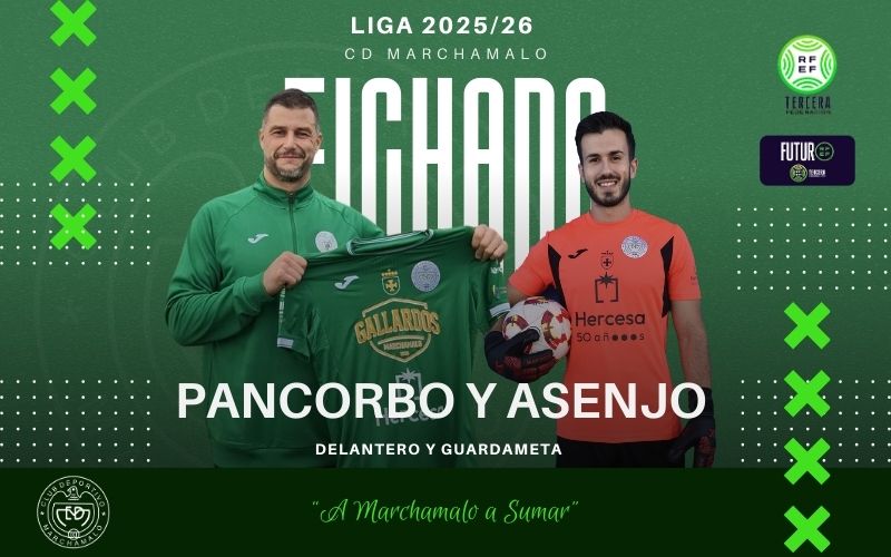 Asenjo y Sergio Pancorbo, dos refuerzos conocidos en el Club Gallardo.